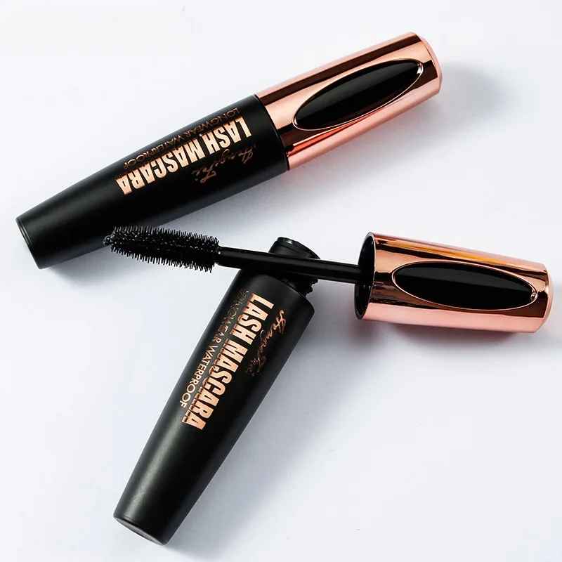 Mascara Anti-transpiration imperméable, allonge l'extension des cils, en Fiber de soie noire, sans taches, maquillage cosmétique