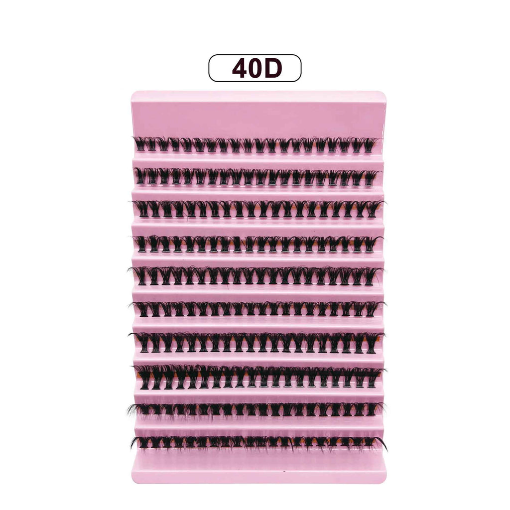 Cils individuels 8-16mm 200 pièces cils en grappe aspect naturel plateau mixte bricolage Extension de cils Volume grappes de cils cils longs