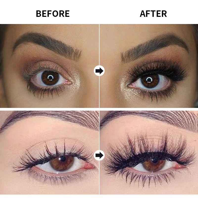 Mascara Anti-transpiration imperméable, allonge l'extension des cils, en Fiber de soie noire, sans taches, maquillage cosmétique